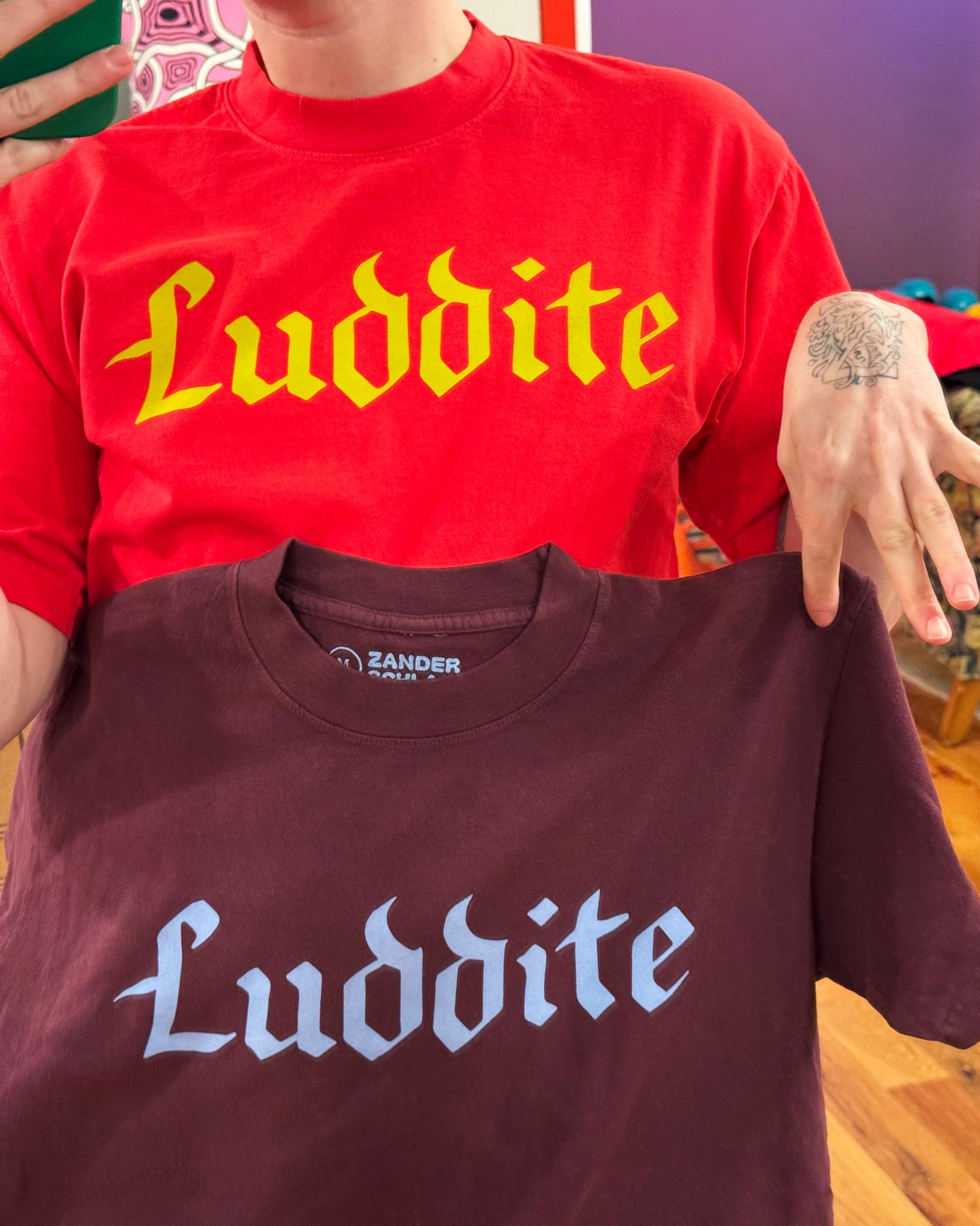 Luddite Tee - Crop Fit - Plum