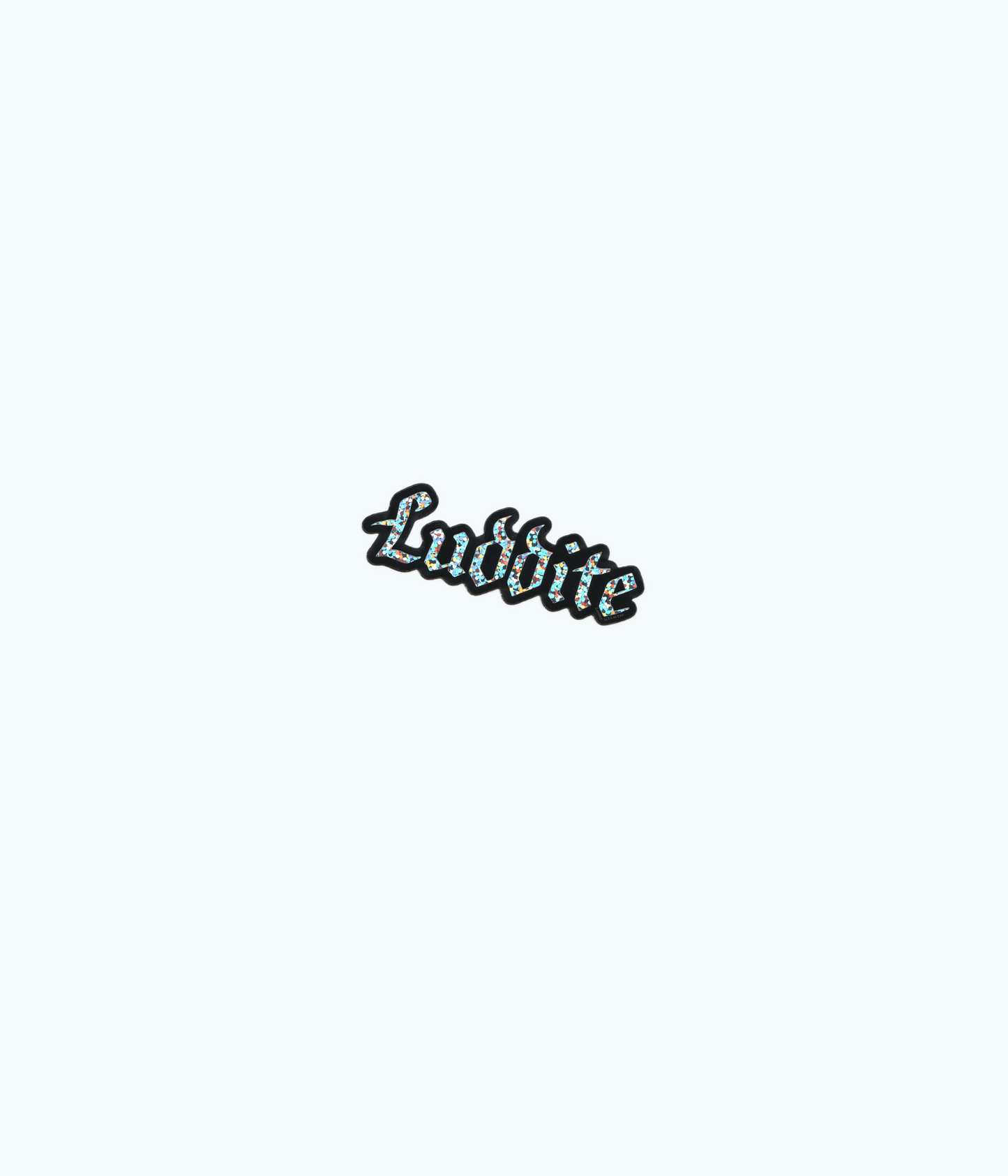 Mini Luddite Glitter Sticker