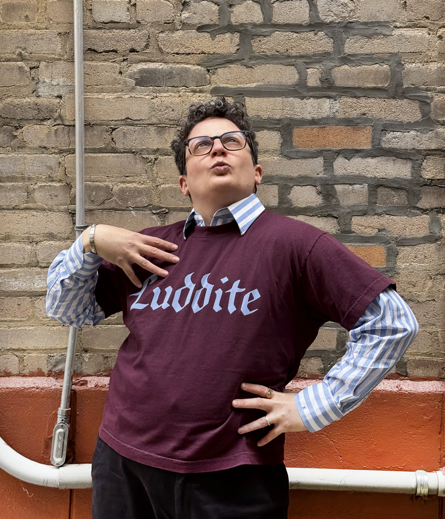 Luddite Tee - Crop Fit - Plum