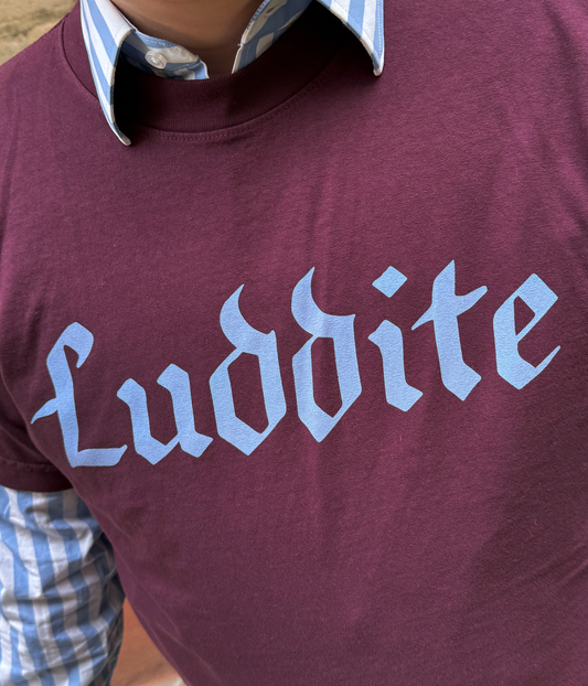 Luddite Tee - Crop Fit - Plum