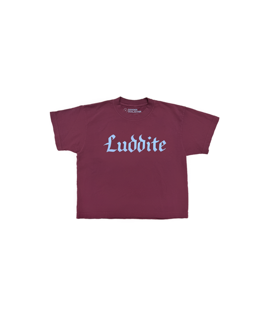 Luddite Tee - Crop Fit - Plum